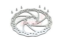 Диск тормозной вело 160 мм 6 отв.,диаметр крепл.винтов 44 мм