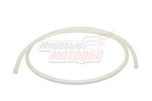 Бензошланг скутер, мопед СИЛИКОН прозрачный d=8(4) mm (1м)