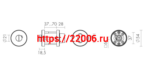 Ручка Fuaro (Фуаро) поворотная BK6.R.DSS201-02 (DSS-02-BK6) (INOX 201) BLACK фото 4