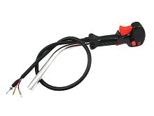 Ручка правая для триммера в сборе с кнопками (резьба)