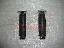 Ручки руля резиновые скутер (зубчатый рисунок) (пара) 130*35*22