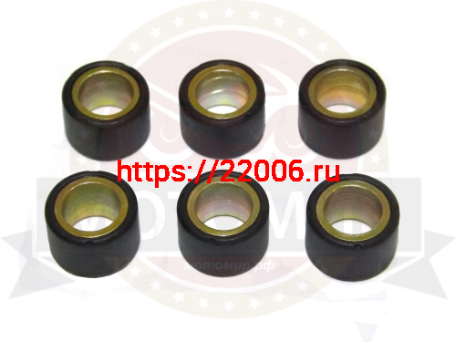 Ролик вариатора (компл 6 шт.) 16х13 9,0 гр GY6-50, 139QMB, Хонда DIO, Tact, Lead (НАБОР) Ролик вариатора (компл 6 шт.) 16х13 9,0 гр GY6-50, 139QMB, Хонда DIO, Tact, Lead (НАБОР)
