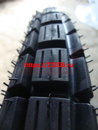 Покрышка 17" 2,50-17 камерная (протектор T500) задняя, кросс. (Alpha, Delta) "КУБИКИ" МАРКИРОВАННАЯ