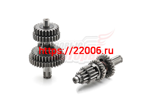 Коробка передач Alpha,Delta (70-110 см3)(валы+шестерни)(компл.) вал ступенчат.под шарикоподшипник