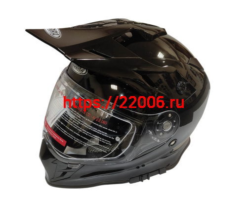 Шлем кроссовый со стеклом COBRA EC H331, белый, черный, черный-лайм, резмер XXL Шлем кроссовый со стеклом COBRA EC H331, белый, черный, черный-лайм, резмер XXL