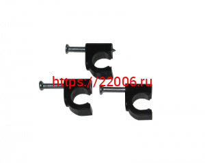 Пакет скоб на кабельRG6/100шт/черная Пакет скоб на кабельRG6/100шт/черная